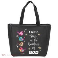 Cute Sing Goodness Of God Christian Bible Verse Tote Bag thumb 0