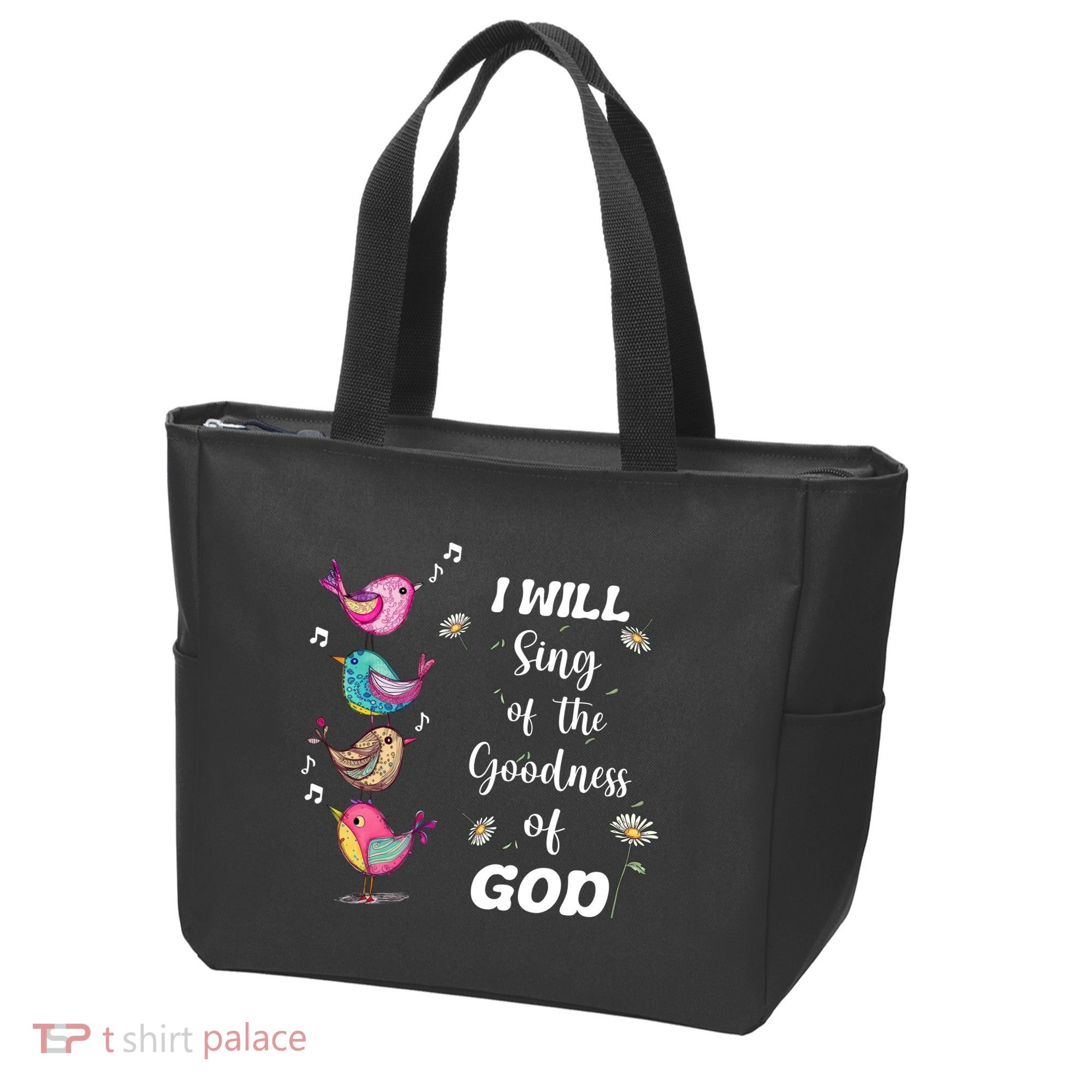 Cute Sing Goodness Of God Christian Bible Verse Tote Bag