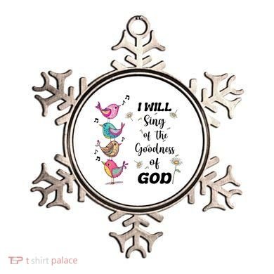 Cute Sing Goodness Of God Christian Bible Verse Ornament