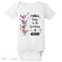 Cute Sing Goodness Of God Christian Bible Verse Baby Bodysuit thumb 0