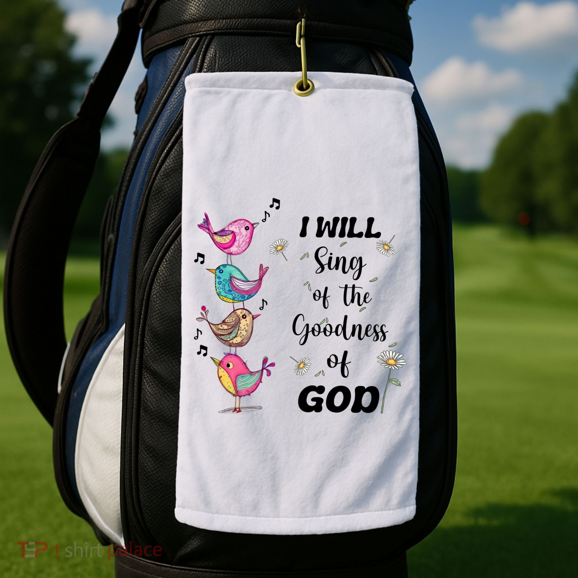 Cute Sing Goodness Of God Christian Bible Verse Golf Towel