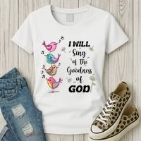 Cute Sing Goodness Of God Christian Bible Verse Women's T-Shirt thumb 3