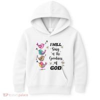 Cute Sing Goodness Of God Christian Bible Verse Kids Hoodie thumb 0