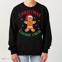 Christmas Santa Hat Gingerbread Cookie Crew Baking Team Great Gift Women's Sweatshirt thumb 0
