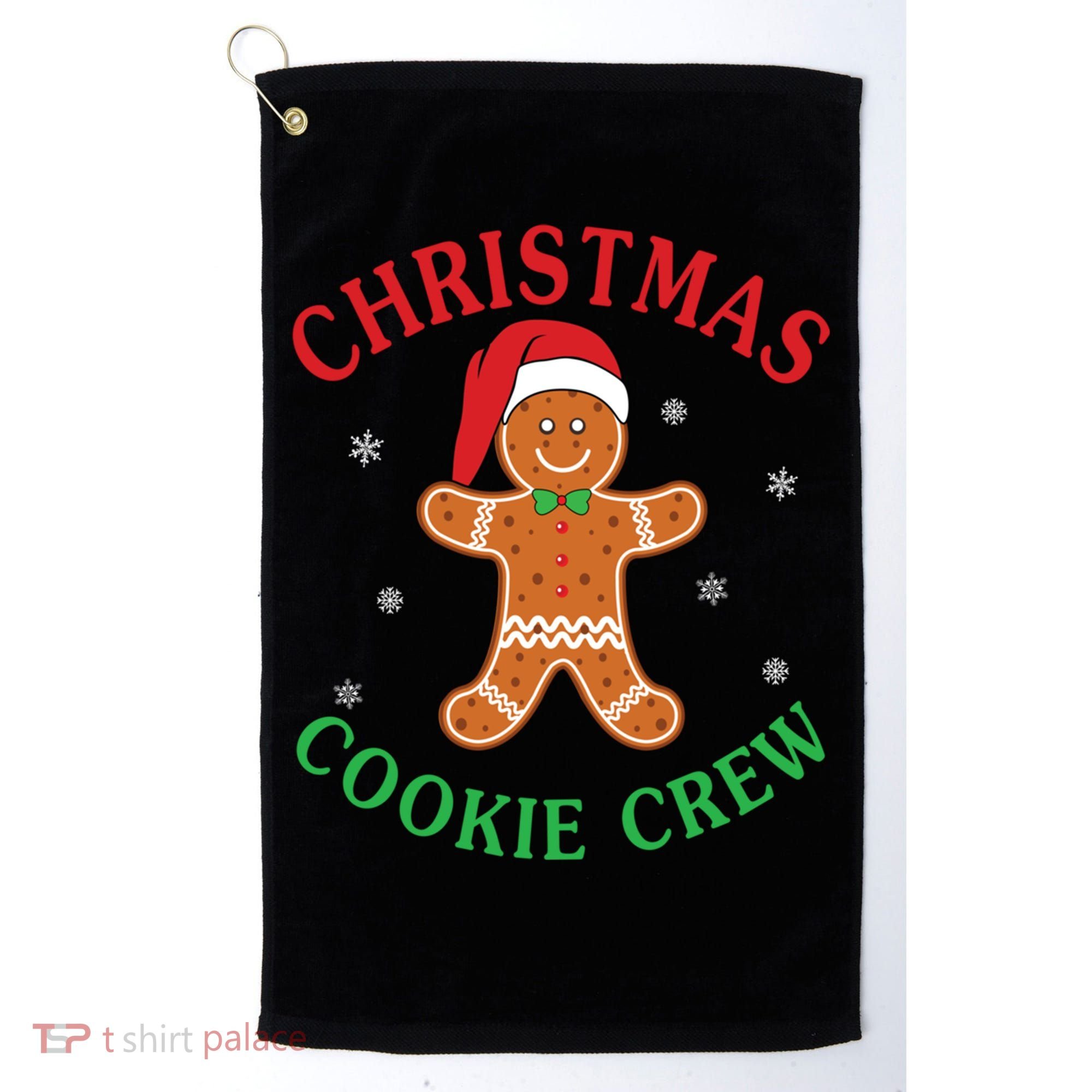 Christmas Santa Hat Gingerbread Cookie Crew Baking Team Great Gift Golf Towel