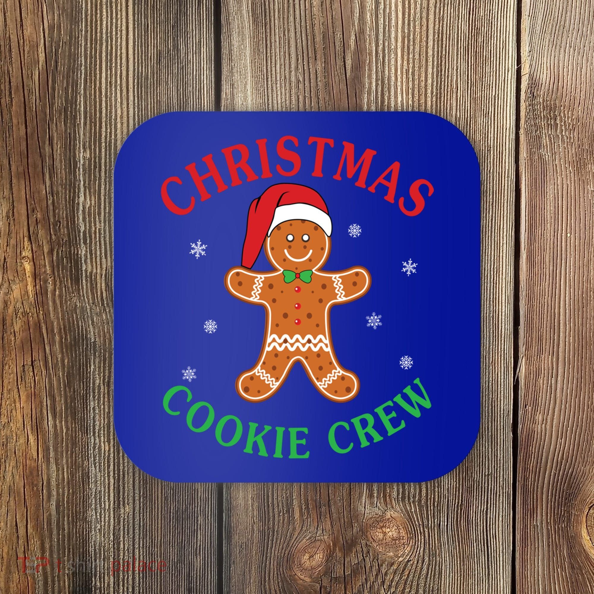 Christmas Santa Hat Gingerbread Cookie Crew Baking Team Great Gift Coaster