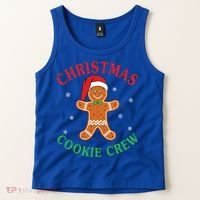 Christmas Santa Hat Gingerbread Cookie Crew Baking Team Great Gift Tank Top thumb 2