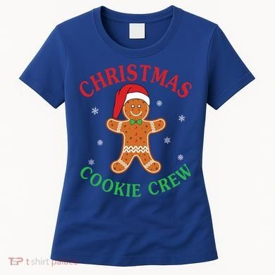 Christmas Santa Hat Gingerbread Cookie Crew Baking Team Great Gift Women's T-Shirt
