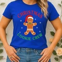 Christmas Santa Hat Gingerbread Cookie Crew Baking Team Great Gift Women's T-Shirt thumb 2