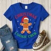 Christmas Santa Hat Gingerbread Cookie Crew Baking Team Great Gift Women's T-Shirt thumb 3