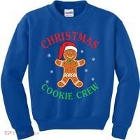 Christmas Santa Hat Gingerbread Cookie Crew Baking Team Great Gift Kids Sweatshirt thumb 0