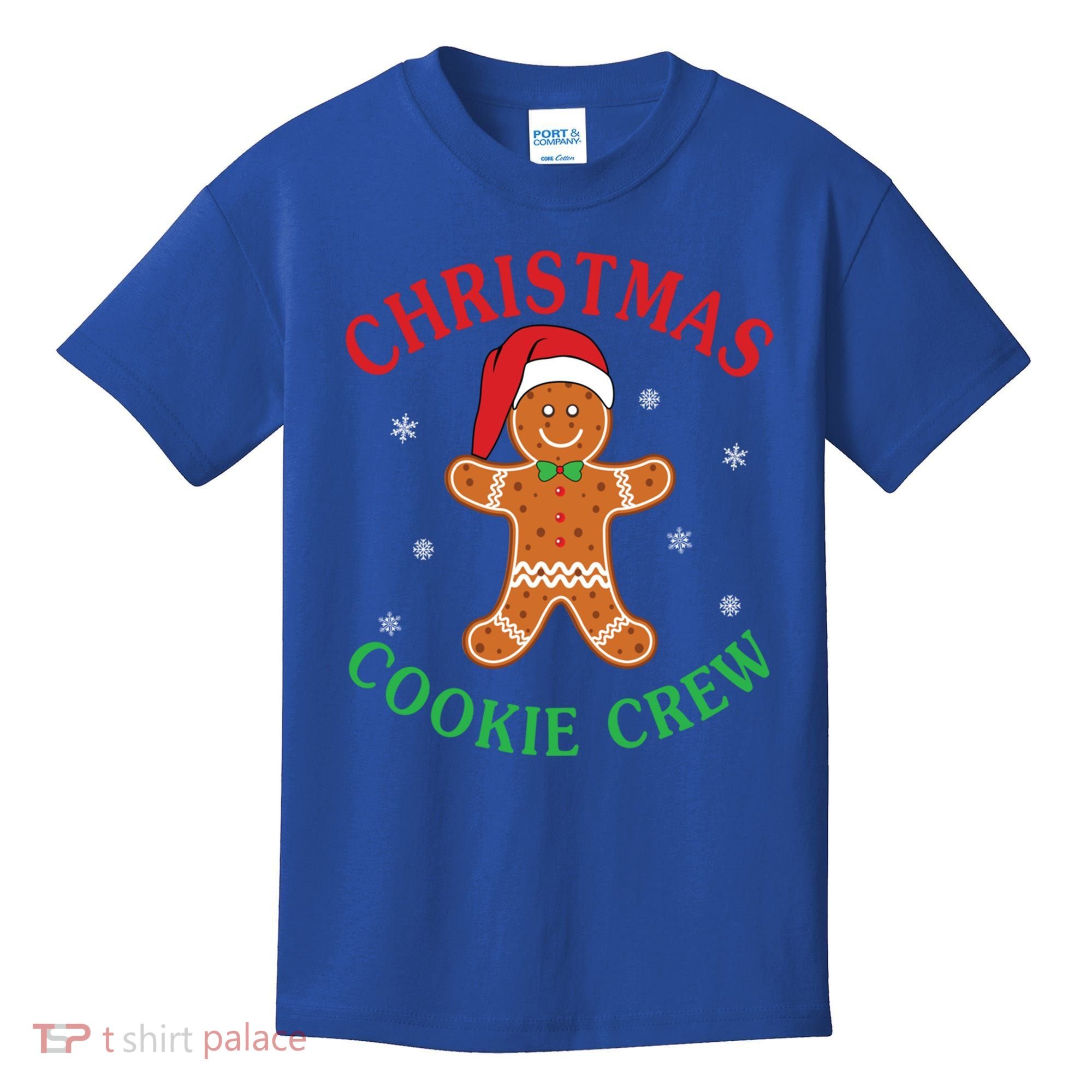 Christmas Santa Hat Gingerbread Cookie Crew Baking Team Great Gift Kids T-Shirt