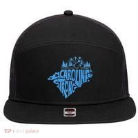 Carolina Strong Hurricane Relief Western Nc 7 Panel Mesh Trucker Snapback Hat thumb 0