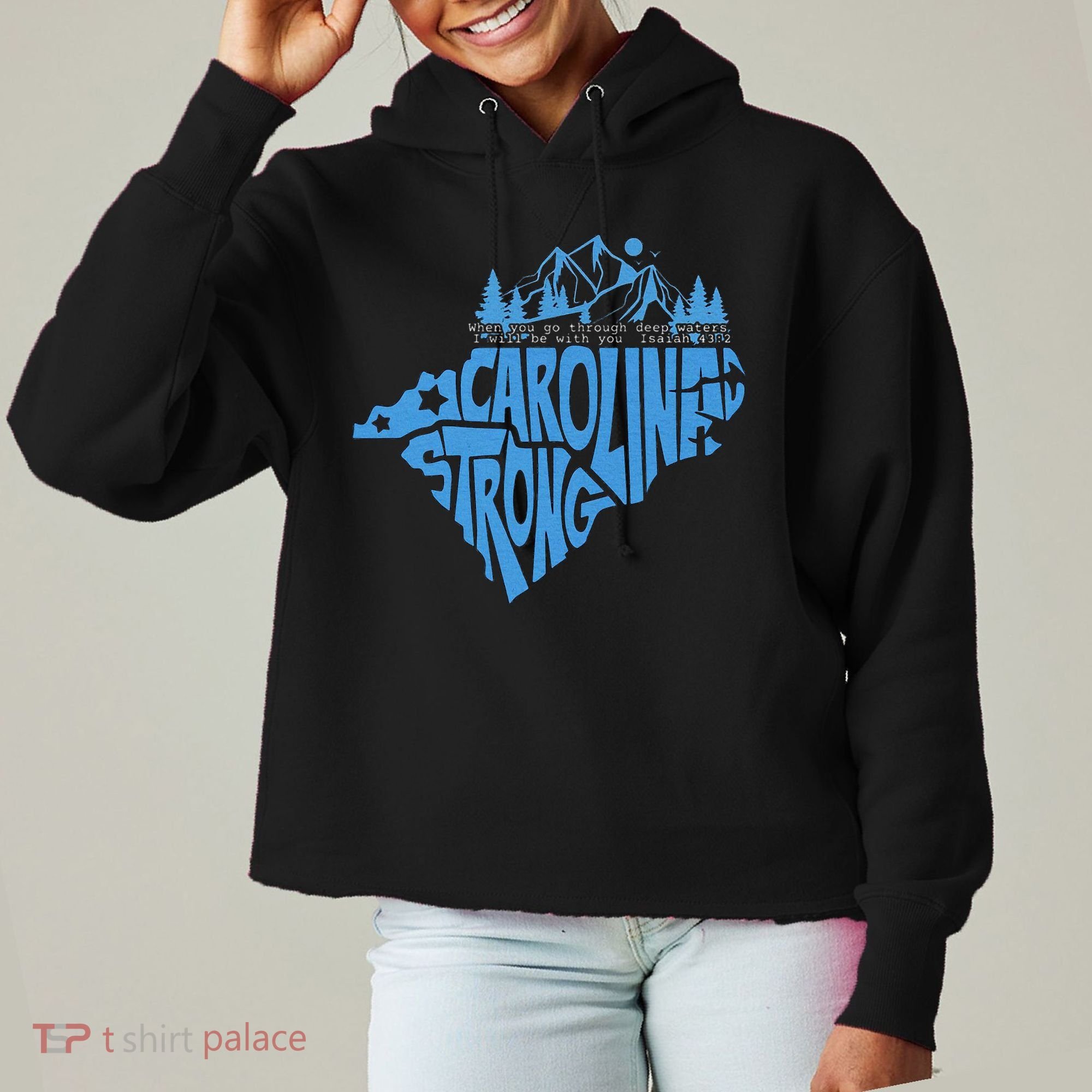 Carolina Strong Hurricane Relief Western Nc Ladies Heavyweight Boxy Pullover Hoodie