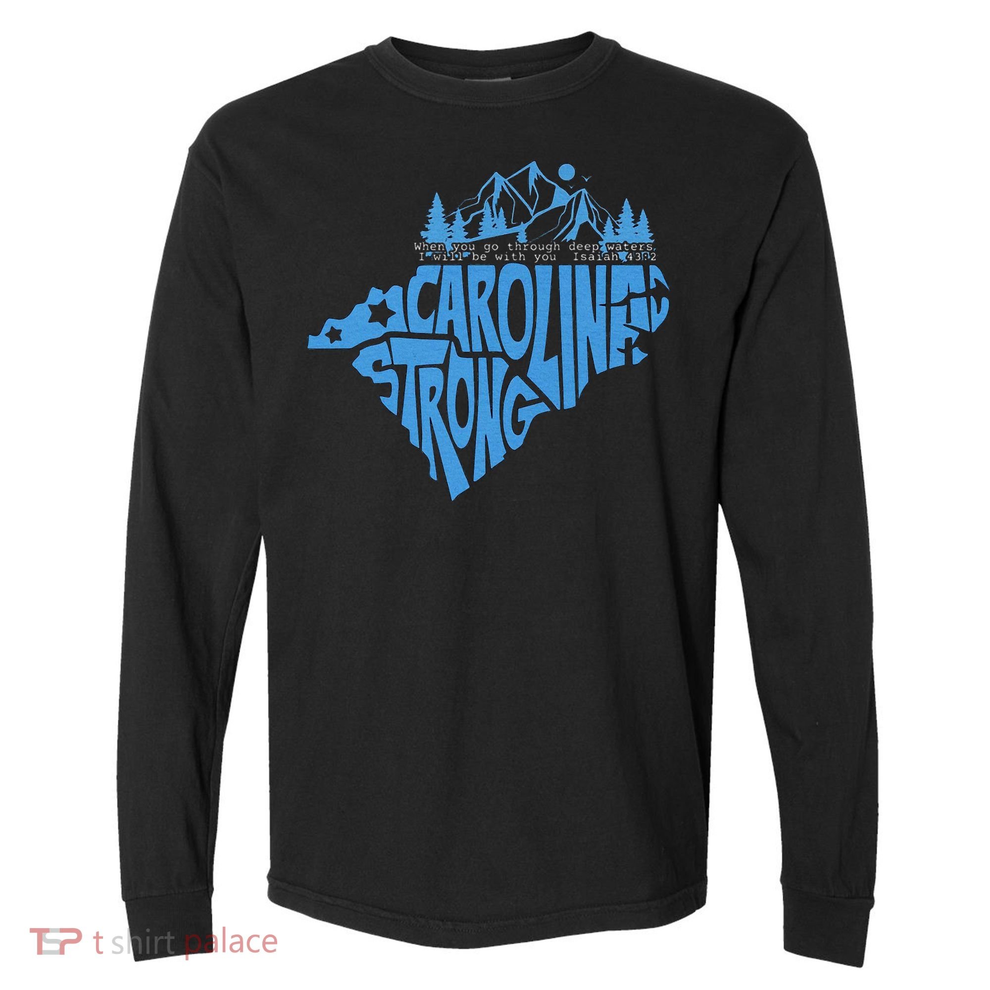 Carolina Strong Hurricane Relief Western Nc Comfort Colors Heavyweight Long Sleeve T-Shirt