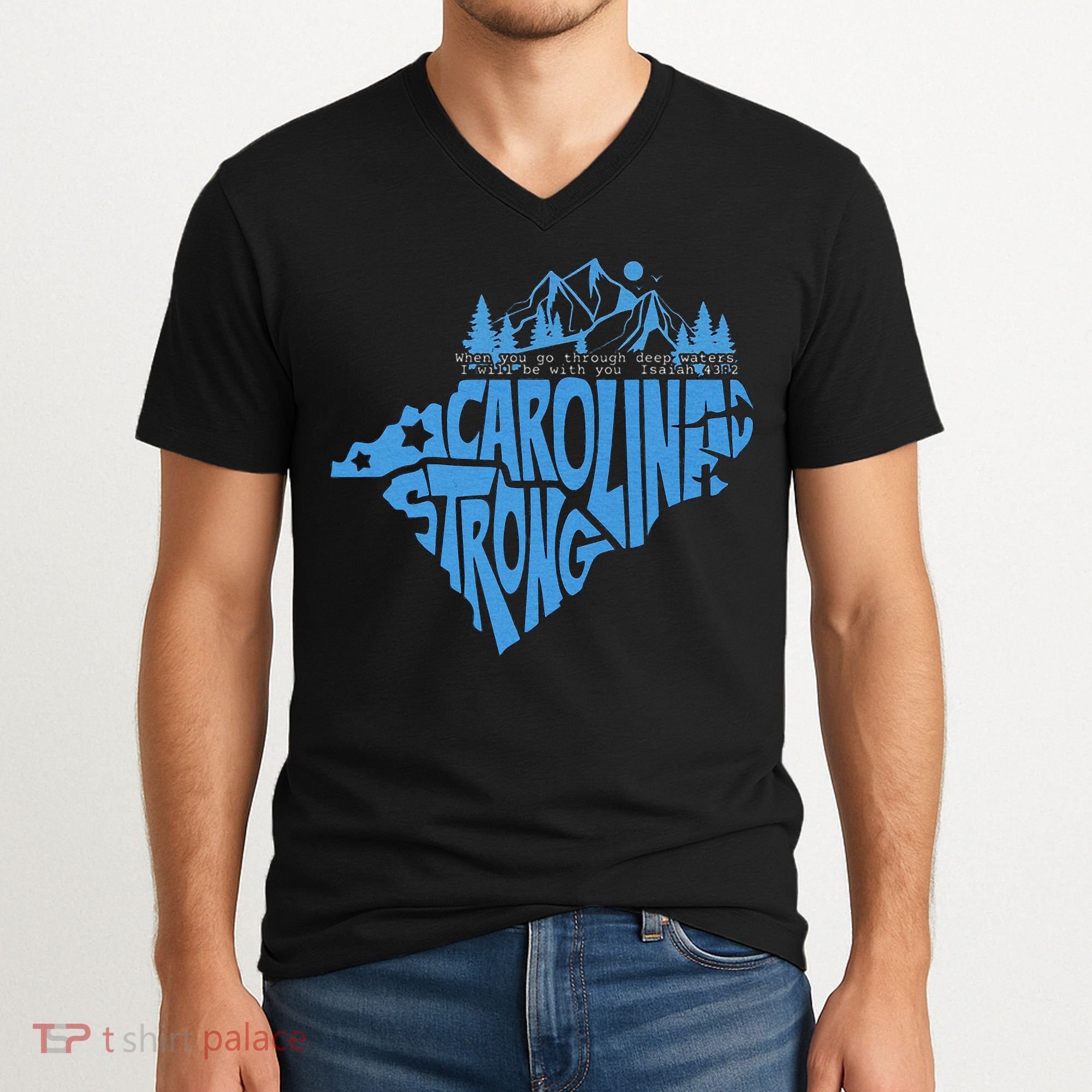 Carolina Strong Hurricane Relief Western Nc V-Neck T-Shirt