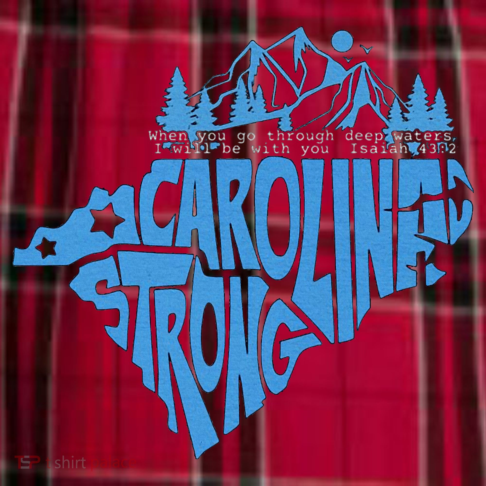 Carolina Strong Hurricane Relief Western Nc Men's Flannel Plaid Pajama Pants