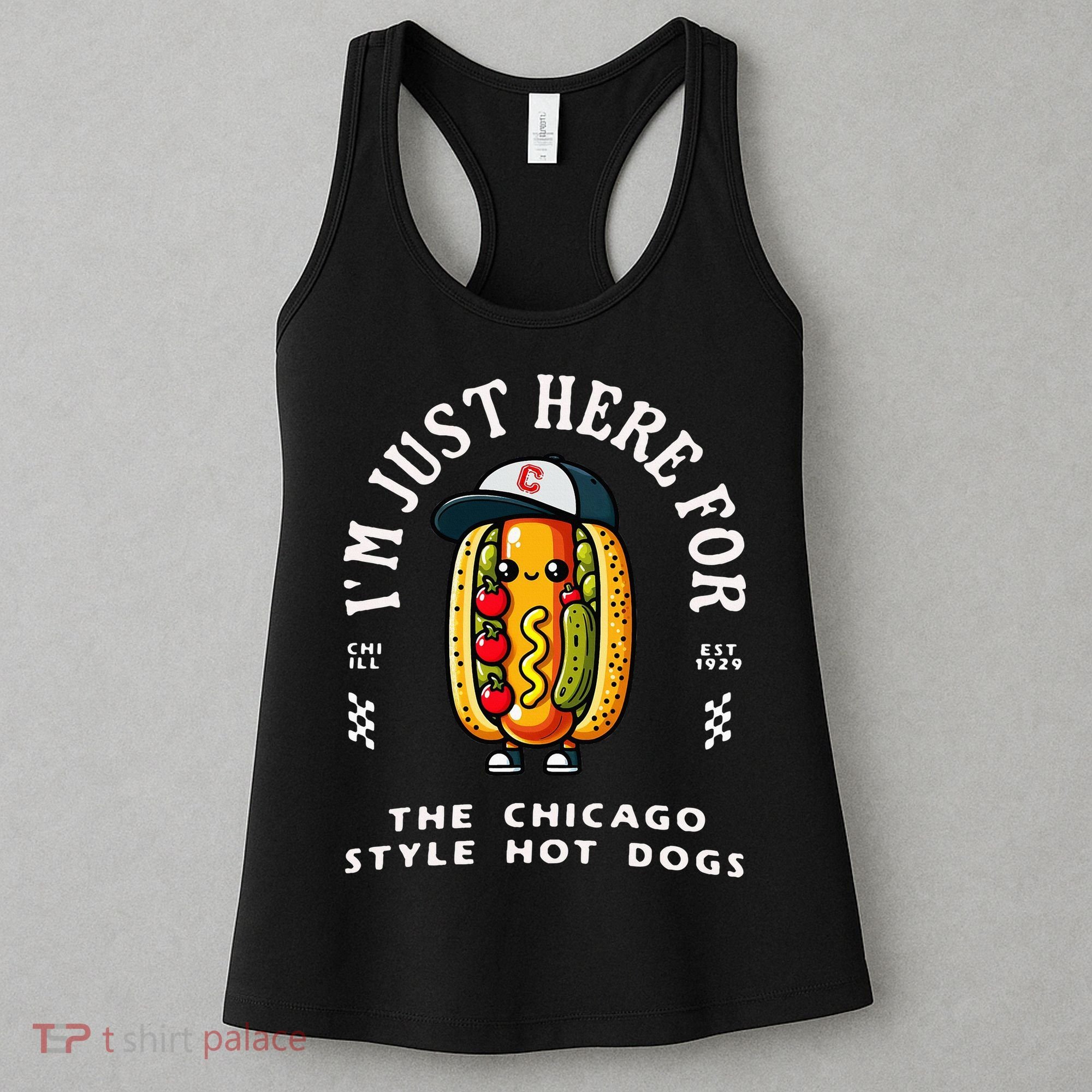 Chicago Style Hot Dog Lover Chicago Foodie Women's Tank Top