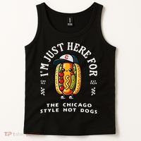 Chicago Style Hot Dog Lover Chicago Foodie Tank Top thumb 2