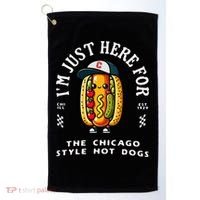 Chicago Style Hot Dog Lover Chicago Foodie Golf Towel thumb 0