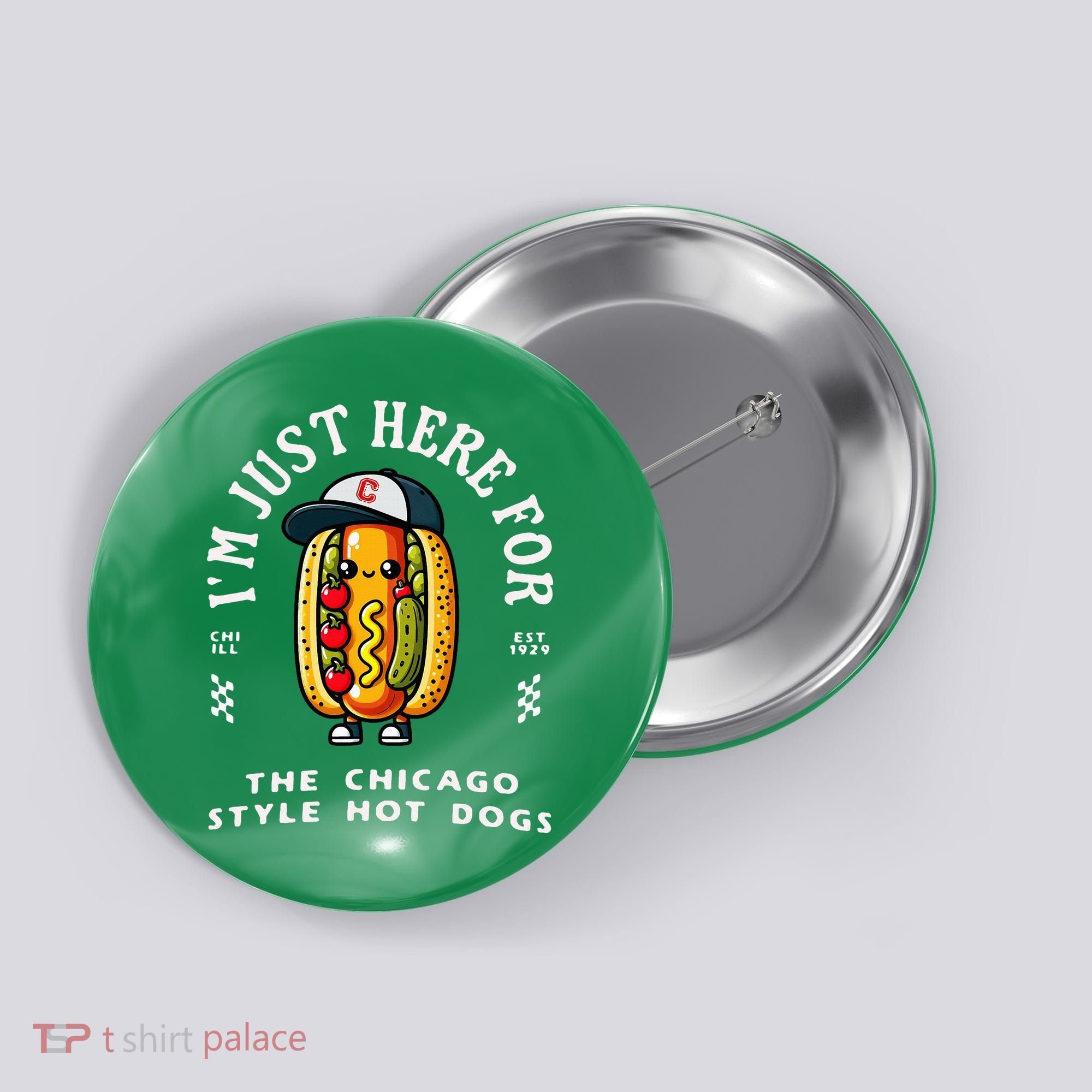 Chicago Style Hot Dog Lover Chicago Foodie Button