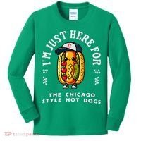 Chicago Style Hot Dog Lover Chicago Foodie Kids Long Sleeve Shirt thumb 0