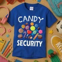Candy Security Halloween Costume Party Kids T-Shirt thumb 3