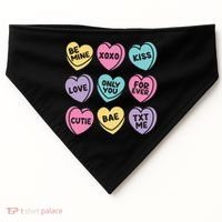 Candy Sweet Hearts Love Valentines Day USA-Made Doggie Bandana thumb 0
