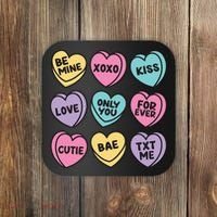 Candy Sweet Hearts Love Valentines Day Coaster thumb 0