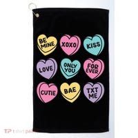 Candy Sweet Hearts Love Valentines Day Golf Towel thumb 0