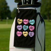 Candy Sweet Hearts Love Valentines Day Golf Towel thumb 2