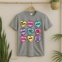 Candy Sweet Hearts Love Valentines Day T-Shirt thumb 2