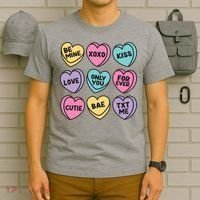 Candy Sweet Hearts Love Valentines Day T-Shirt thumb 6