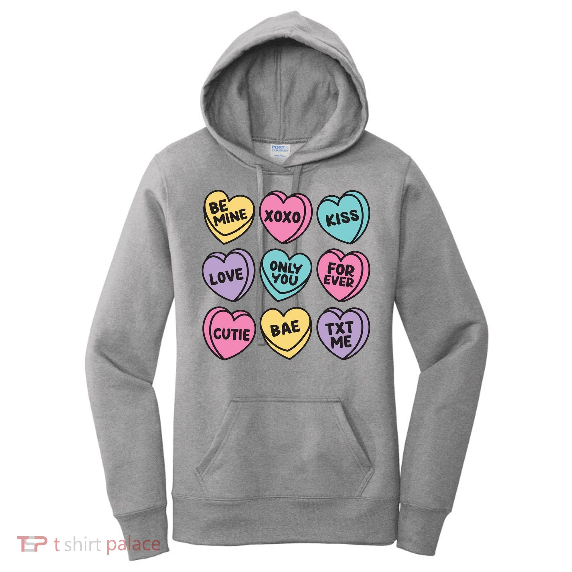 Candy Sweet Hearts Love Valentines Day Women's Hoodie