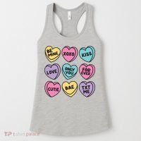 Candy Sweet Hearts Love Valentines Day Women's Tank Top thumb 0