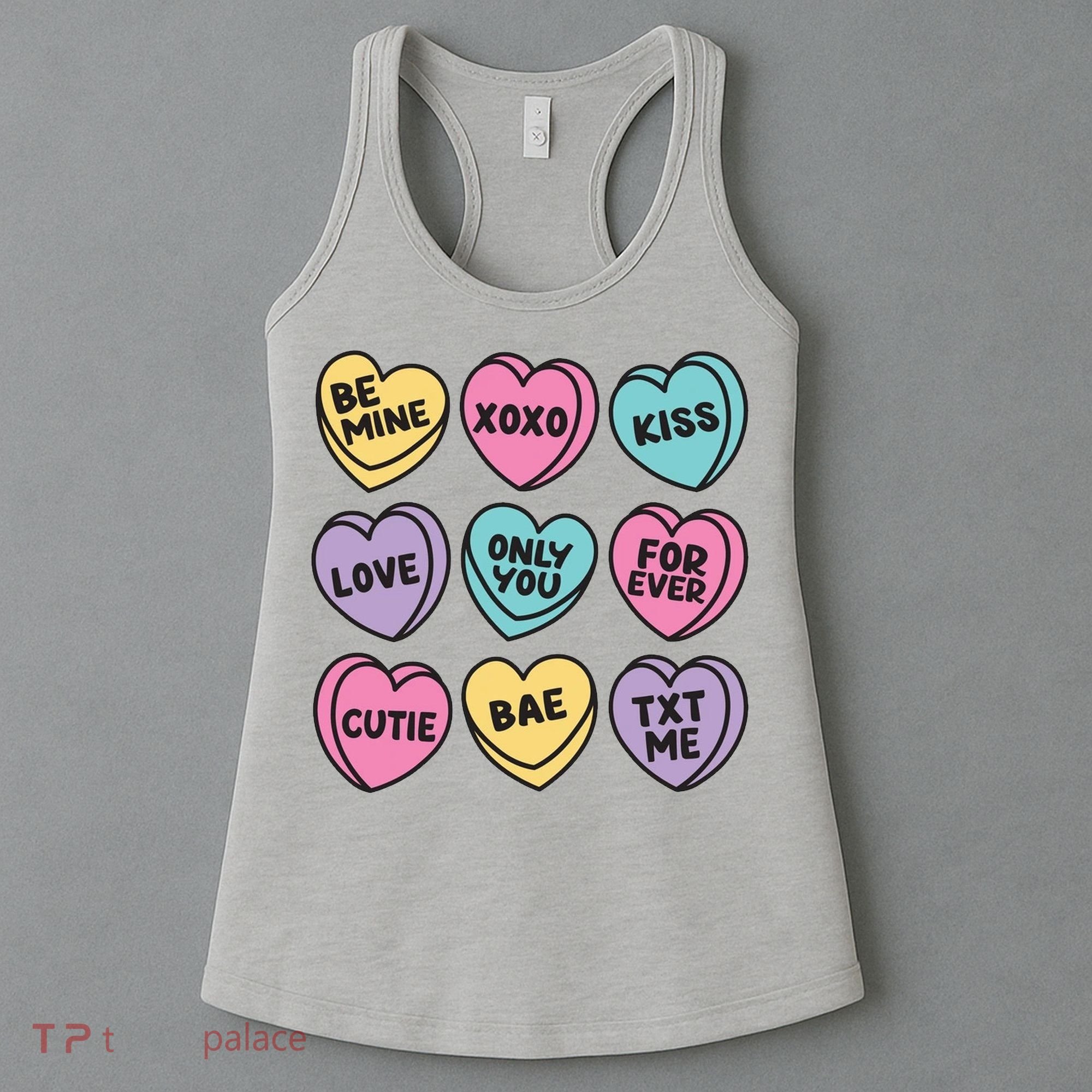 Candy Sweet Hearts Love Valentines Day Women's Tank Top