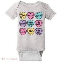 Candy Sweet Hearts Love Valentines Day Baby Bodysuit thumb 0