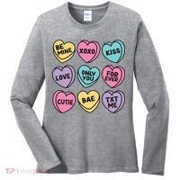 Candy Sweet Hearts Love Valentines Day Women's Long Sleeve Shirt thumb 0