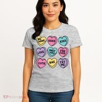 Candy Sweet Hearts Love Valentines Day Women's T-Shirt thumb 4