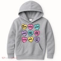Candy Sweet Hearts Love Valentines Day Kids Hoodie thumb 0