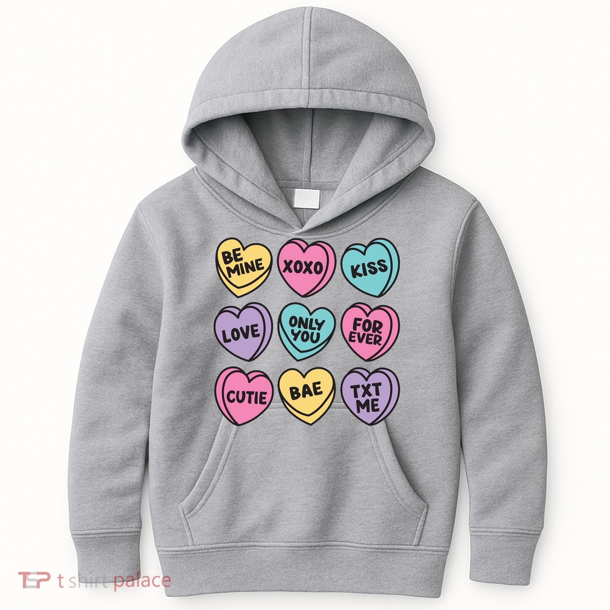 Candy Sweet Hearts Love Valentines Day Kids Hoodie