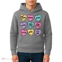 Candy Sweet Hearts Love Valentines Day Kids Hoodie thumb 4