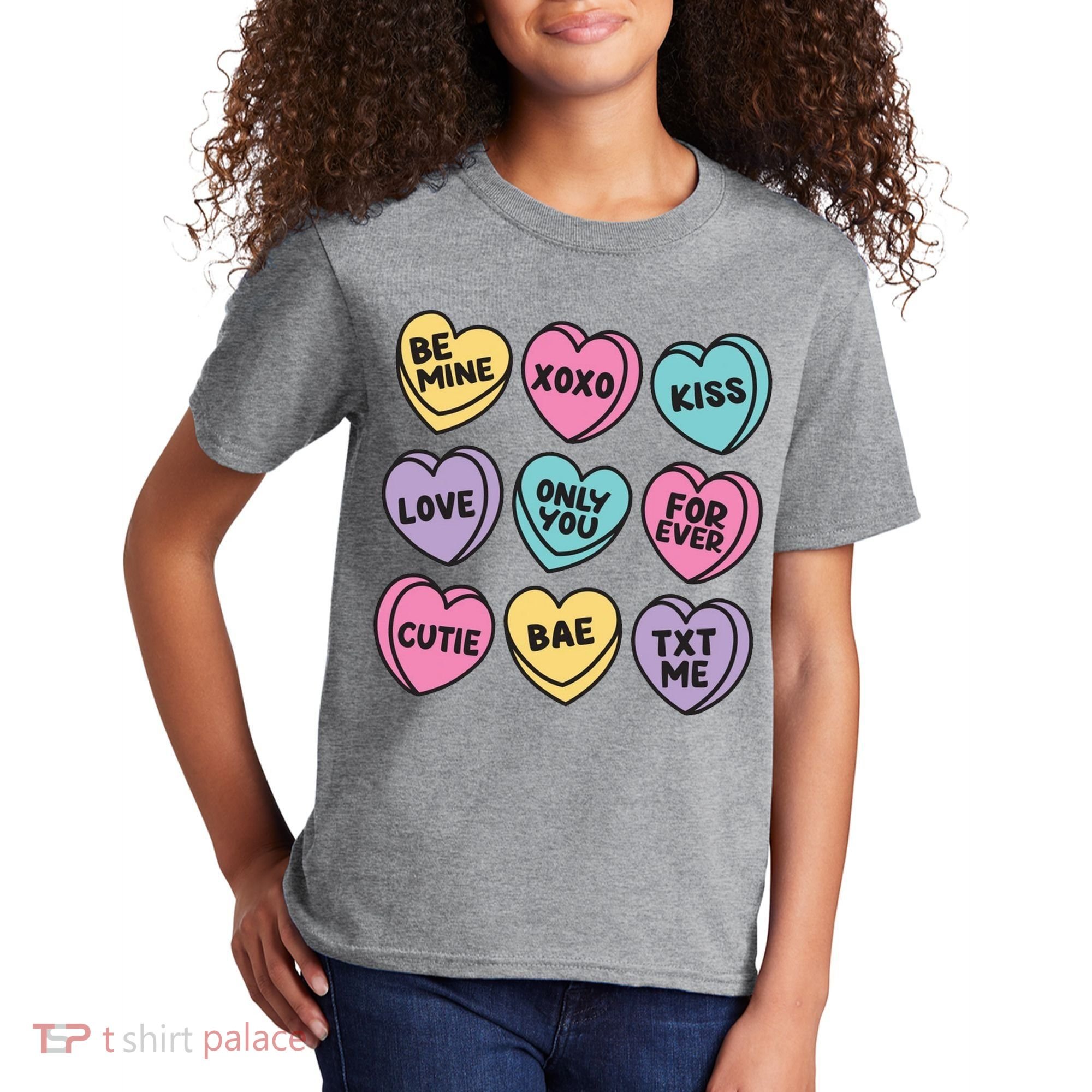 Candy Sweet Hearts Love Valentines Day Kids T-Shirt