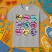Candy Sweet Hearts Love Valentines Day Kids T-Shirt thumb 3