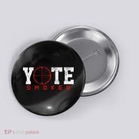 Coyote Smoker Hunter Hunting Button thumb 0