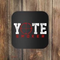 Coyote Smoker Hunter Hunting Coaster thumb 0