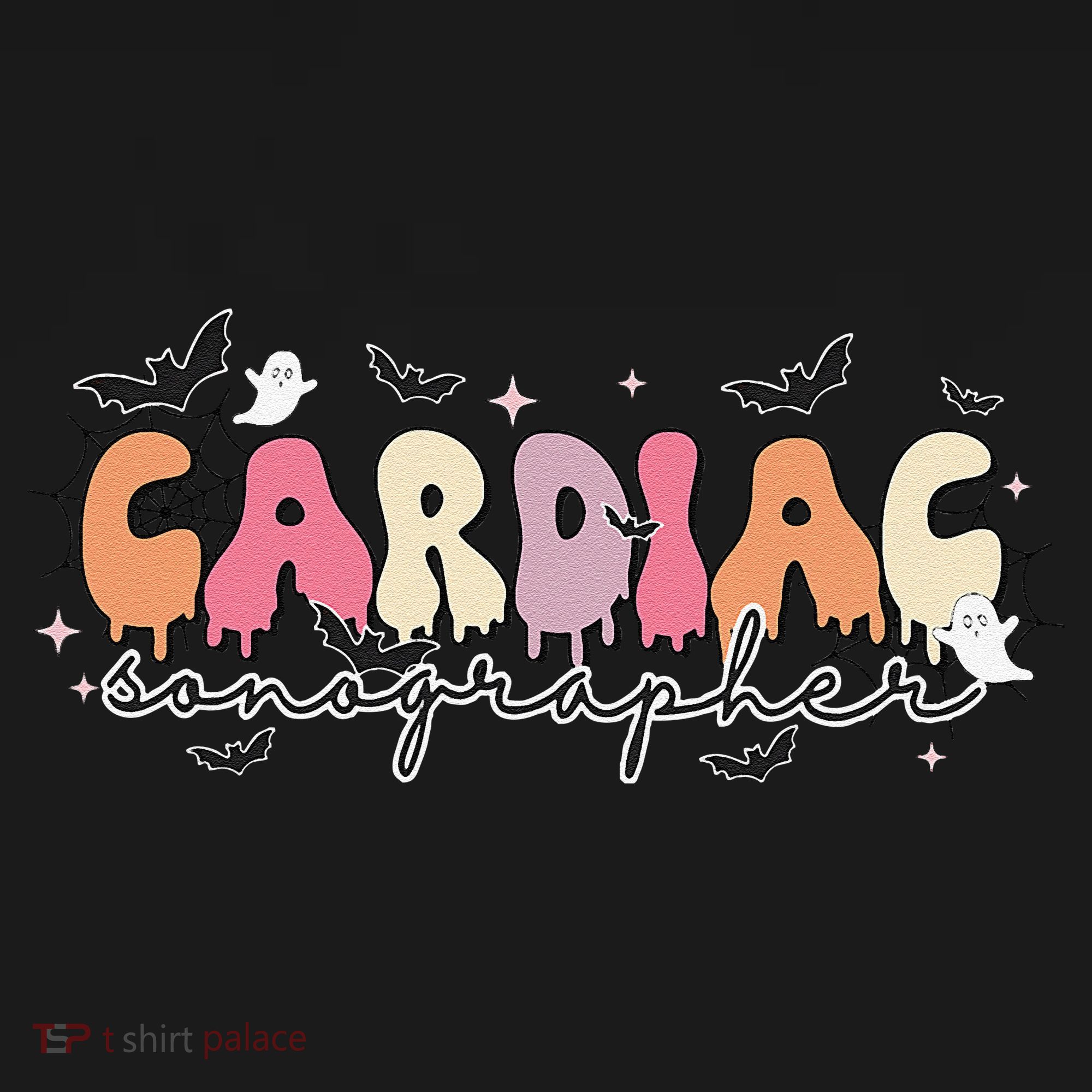 Cardiac Sonographer Halloween Ghosts Echocardiographers Apron