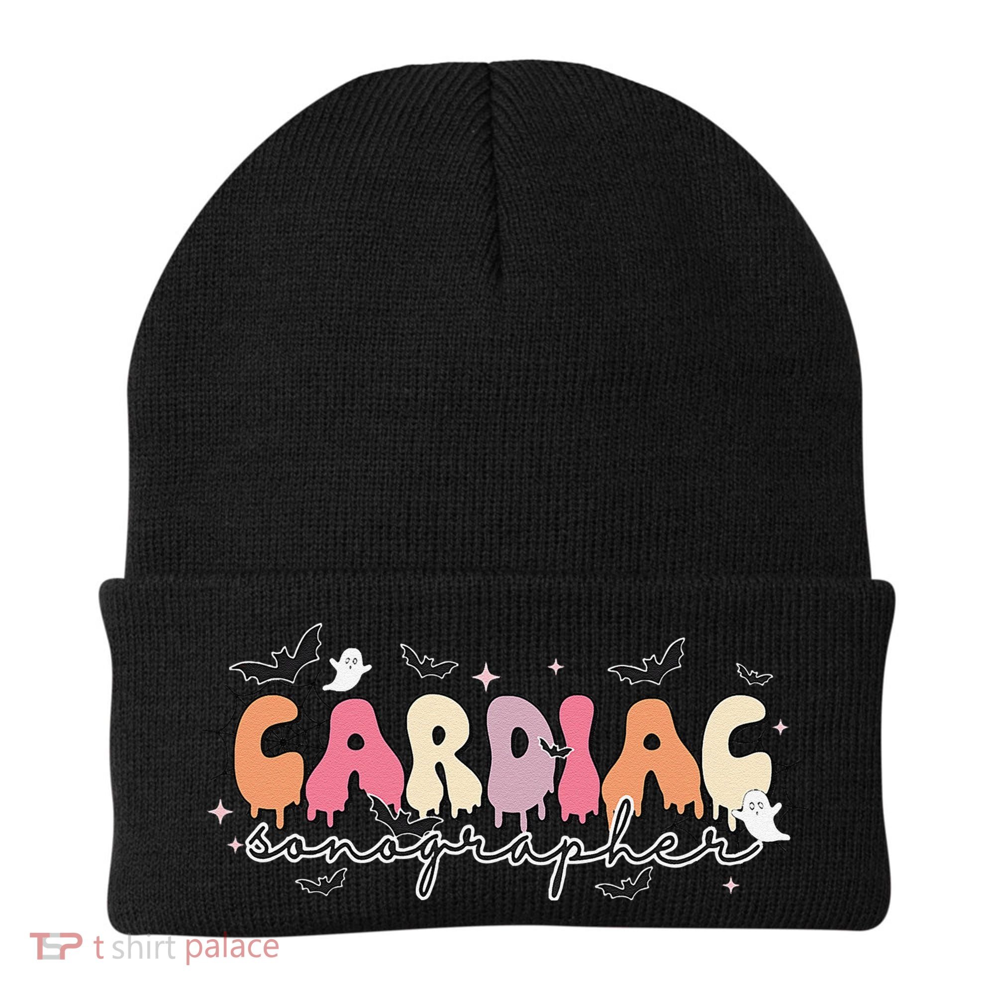 Cardiac Sonographer Halloween Ghosts Echocardiographers Beanie