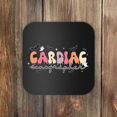 Cardiac Sonographer Halloween Ghosts Echocardiographers Coaster