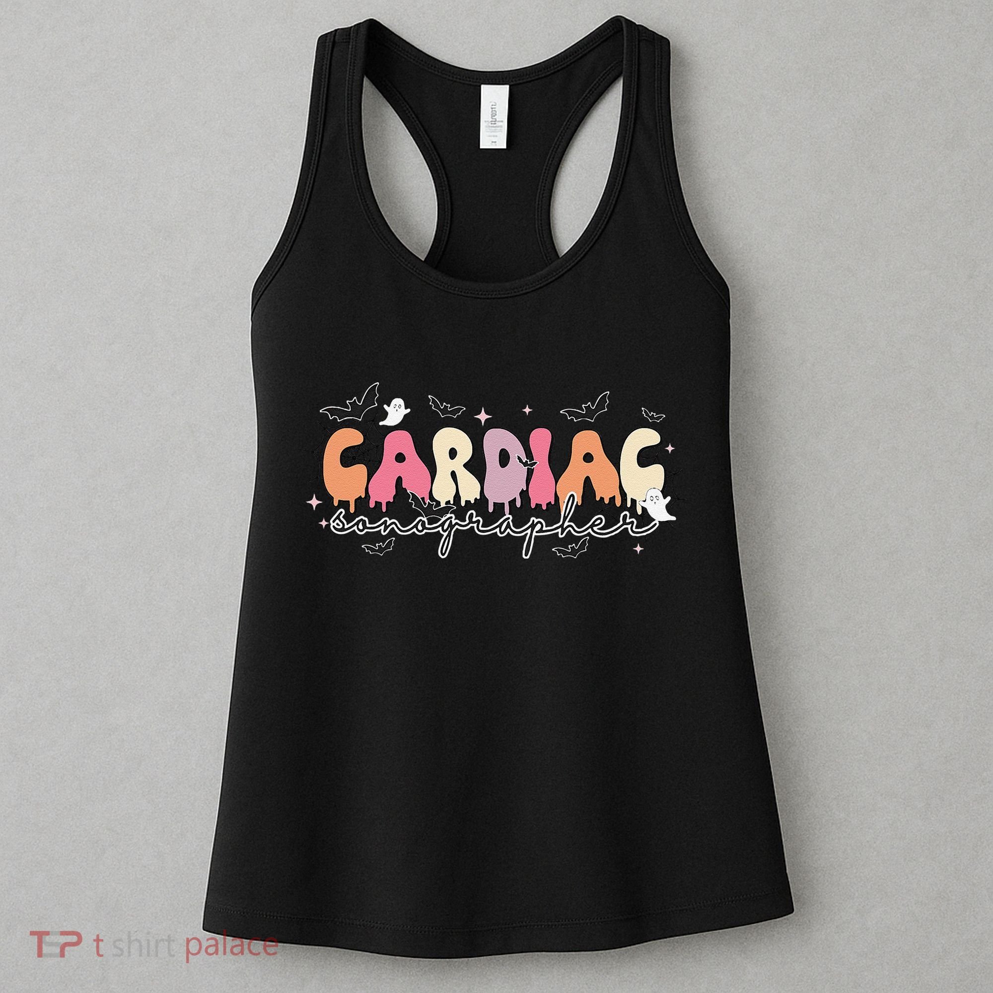 Cardiac Sonographer Halloween Ghosts Echocardiographers Women's Tank Top